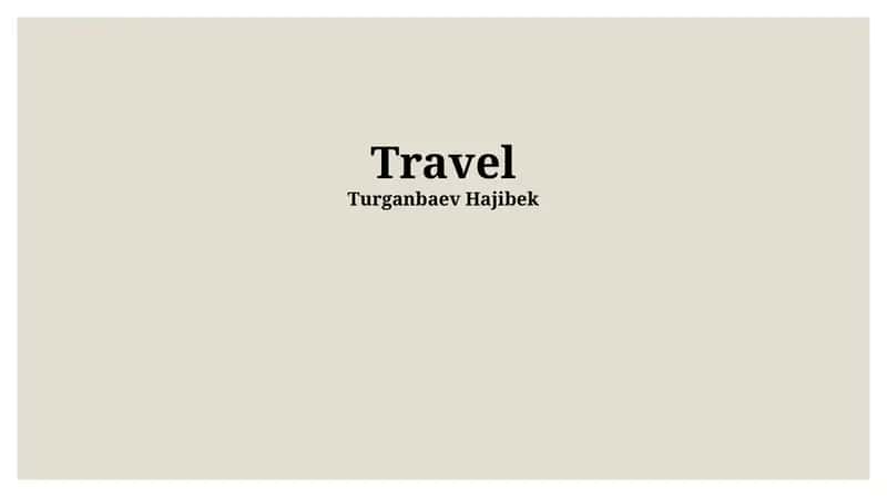 Travel 1