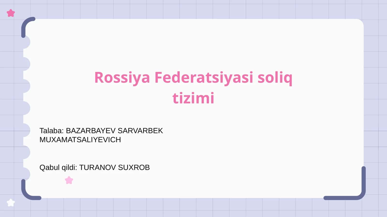 Rossiya Federatsiyasi soliq tizimi 1