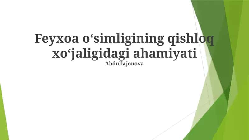 Feijoa yetishtirish texnologiyalari 1