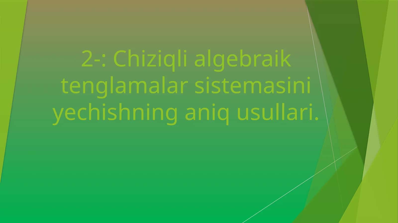 Matritsalar va ular ustida amallar 1