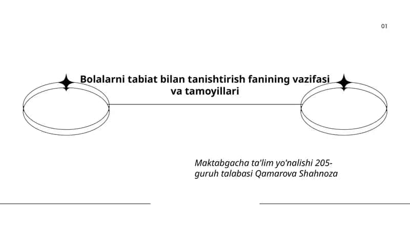 Bolalarni tabiat bilan tanishtirish fanining vazifasi va tamoyillari 1
