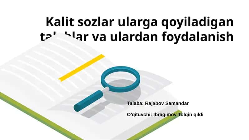 Kalit so‘zlar 1