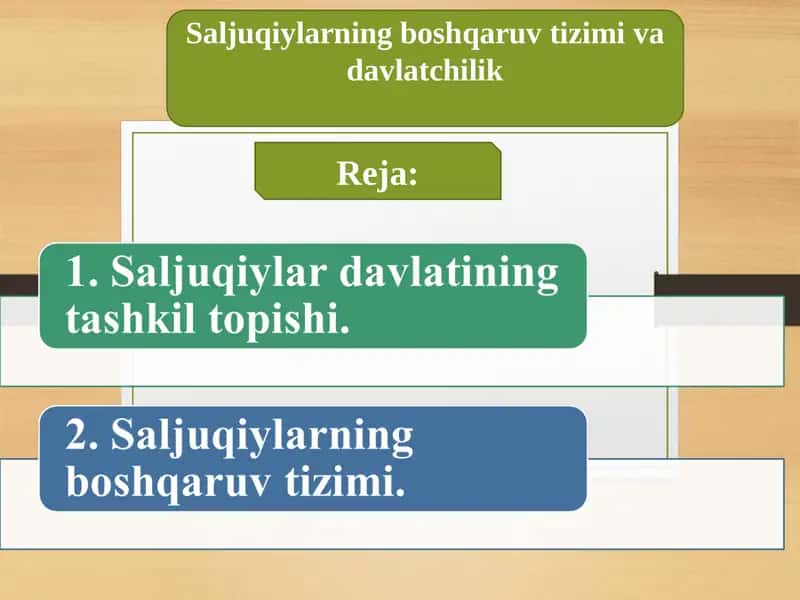 Saljuqiylarning boshqaruv tizimi va davlatchilik 1