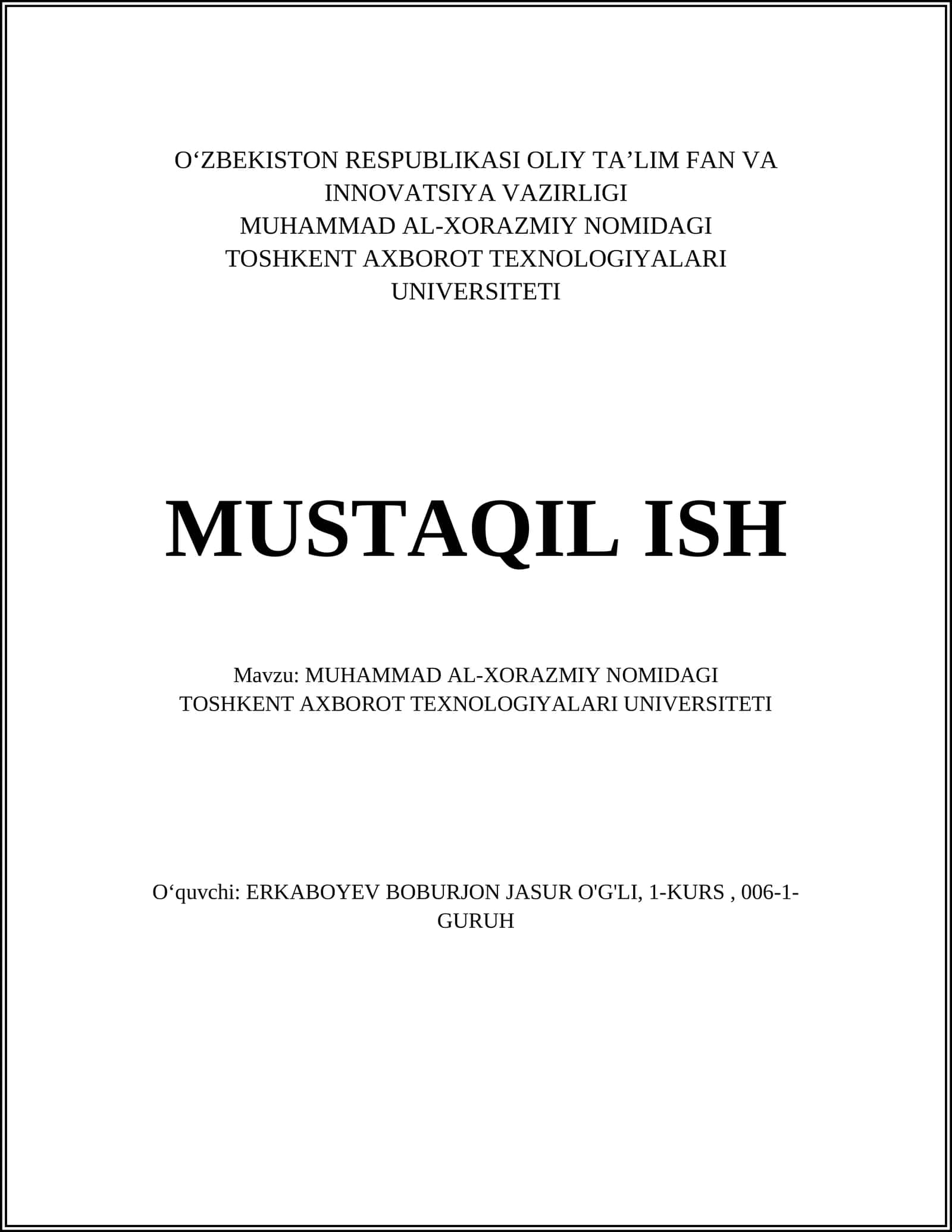 Dasturlash asoslari 1