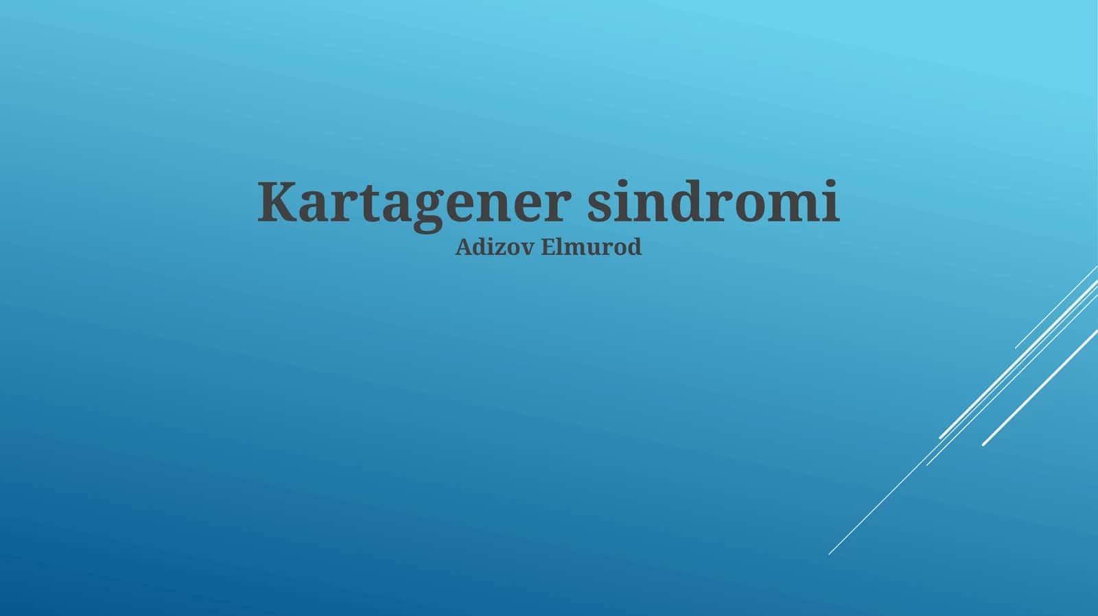 Kartagener sindromi 1