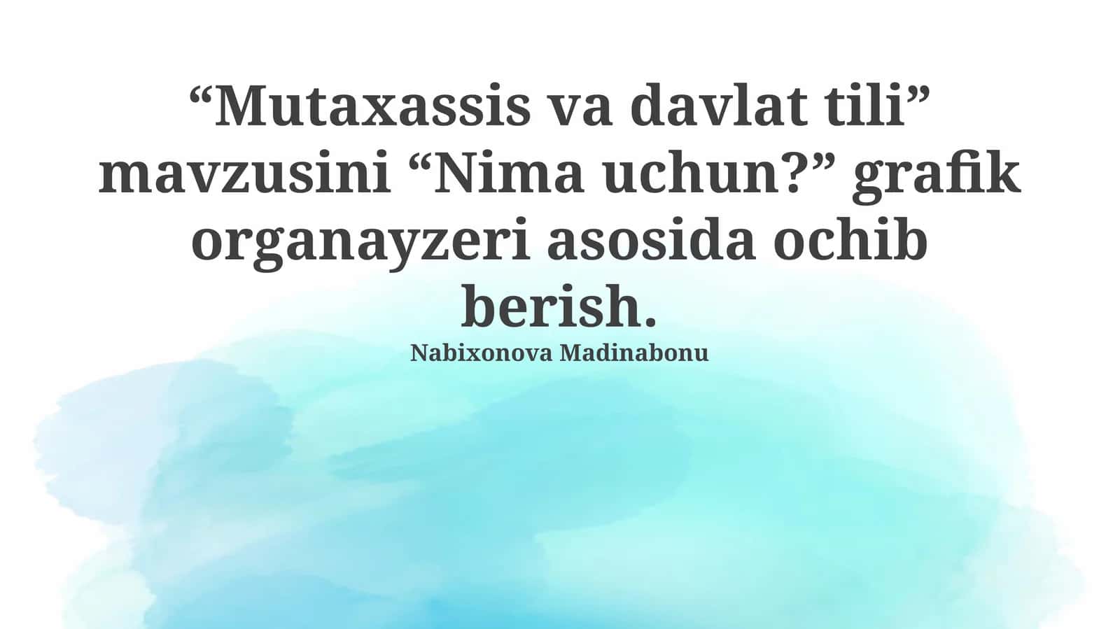 Mutaxassis va davlat tili 1