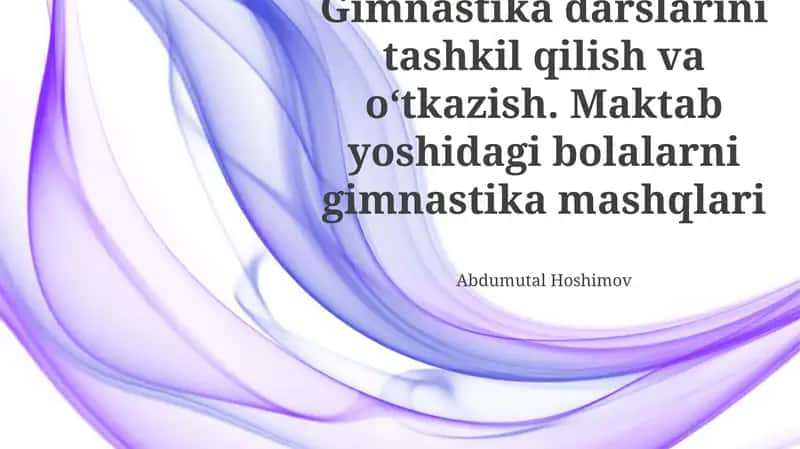 Maktab yoshidagi bolalar uchun gimnastika mashqlari 1