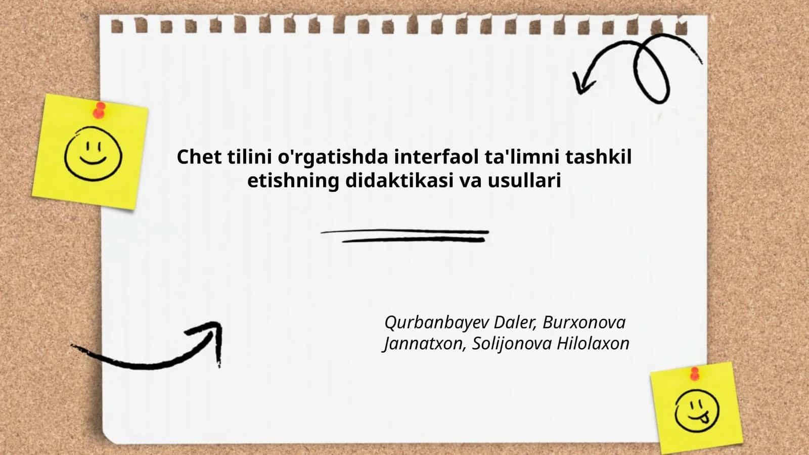 Chet tilini o'rgatishda interfaol ta'limni tashkil etishning didaktikasi va usullari 1