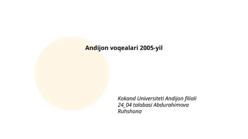 Andijon voqealari 2005-yil 1