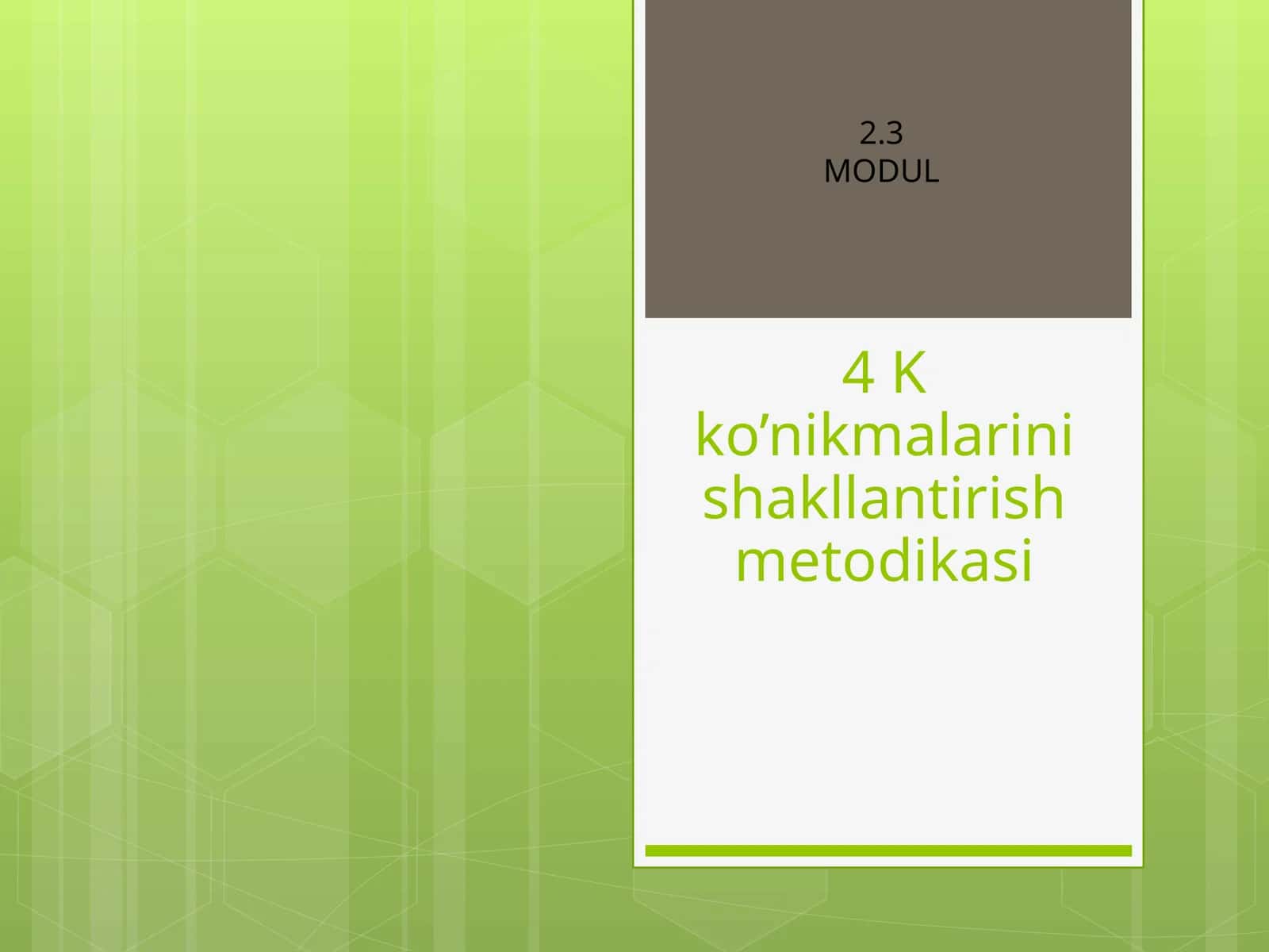 BIOLOGIYATA’LIMI MAZMUNININGTARKIBIY QISMLARI 1