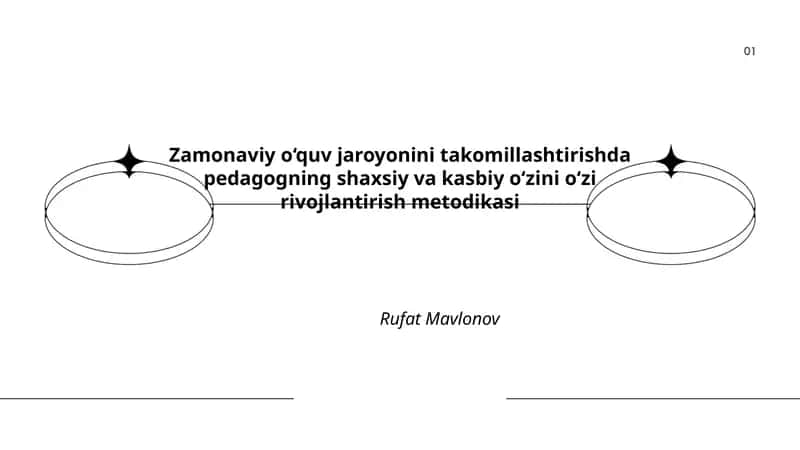 Zamonaviy o‘quv jaroyonini takomillashtirishda pedagogning shaxsiy va kasbiy o‘zini o‘zi rivojlantirish metodikasi 1