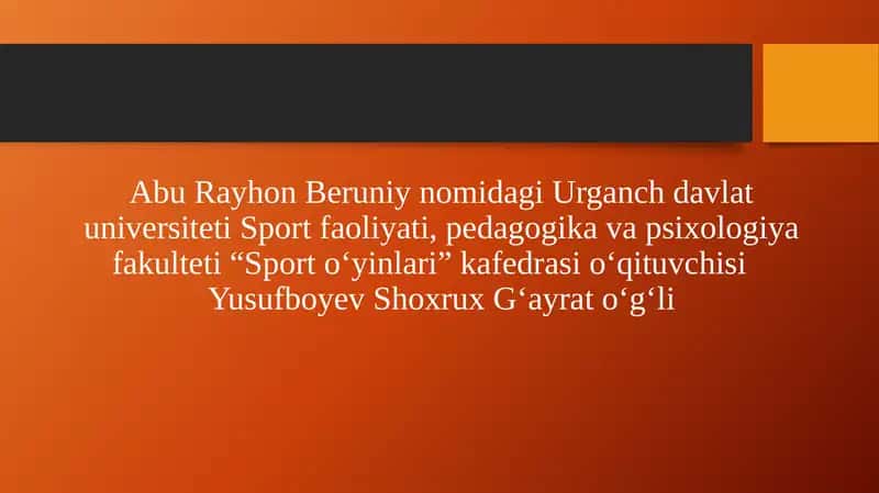 Sport musobaqalar tizimi va musobaqa faoliyati 1