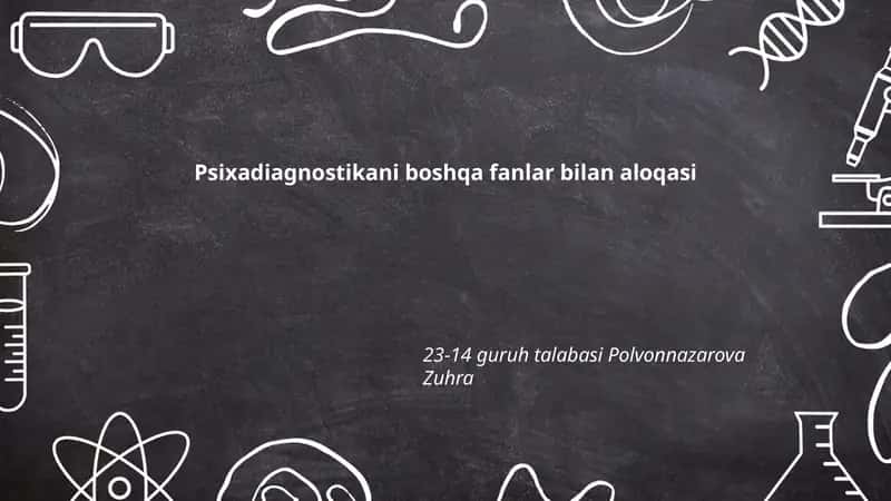 Psixodiagnostika va Psixologiya 1