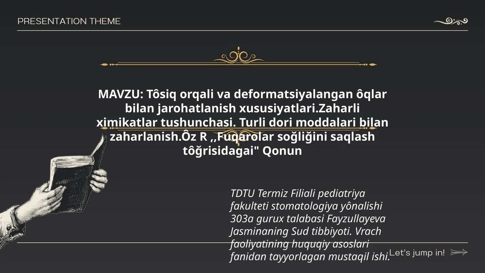 Tôsiq orqali va deformatsiyalangan ôqlar bilan jarohatlanish xususiyatlari 1