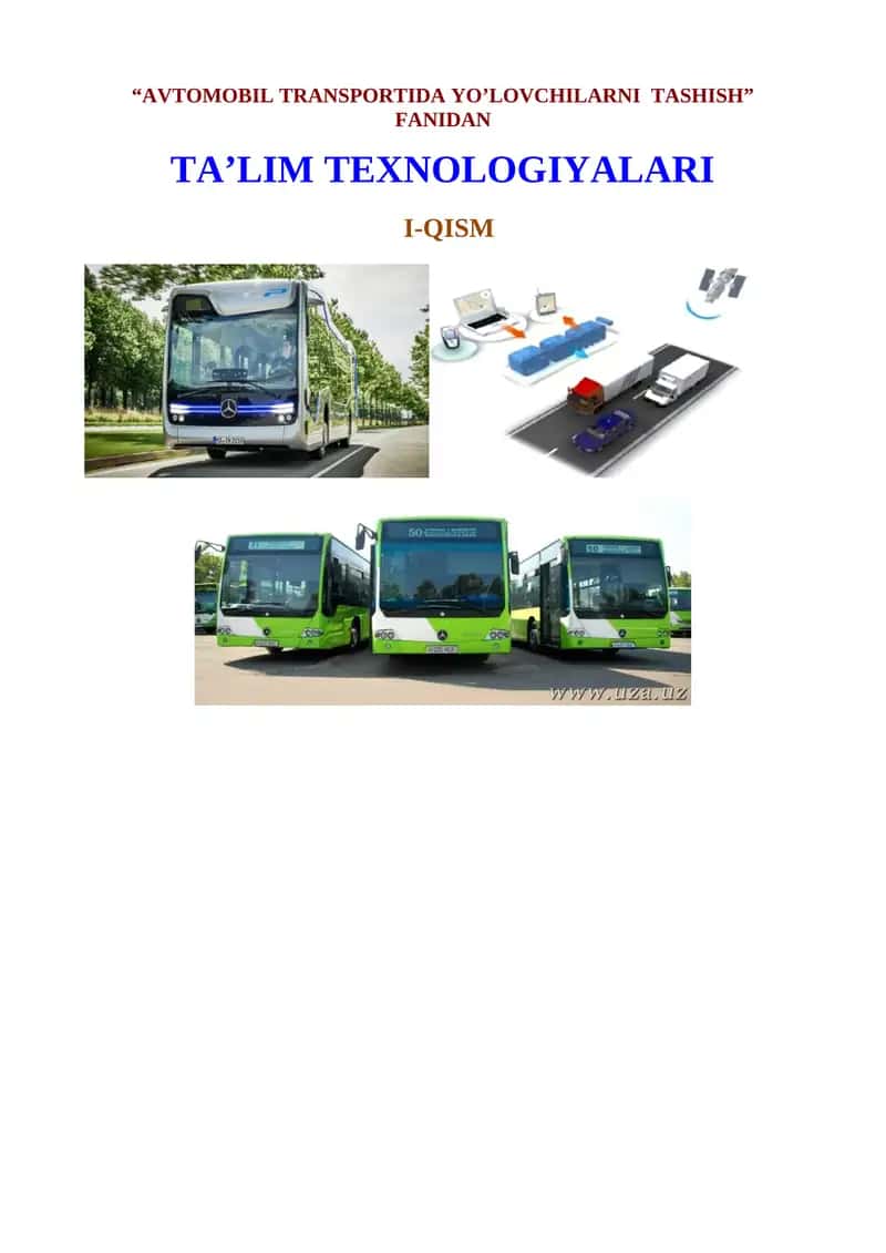AVTOMOBIL TRANSPORTIDA YO’LOVCHILARNI TASHISH 1