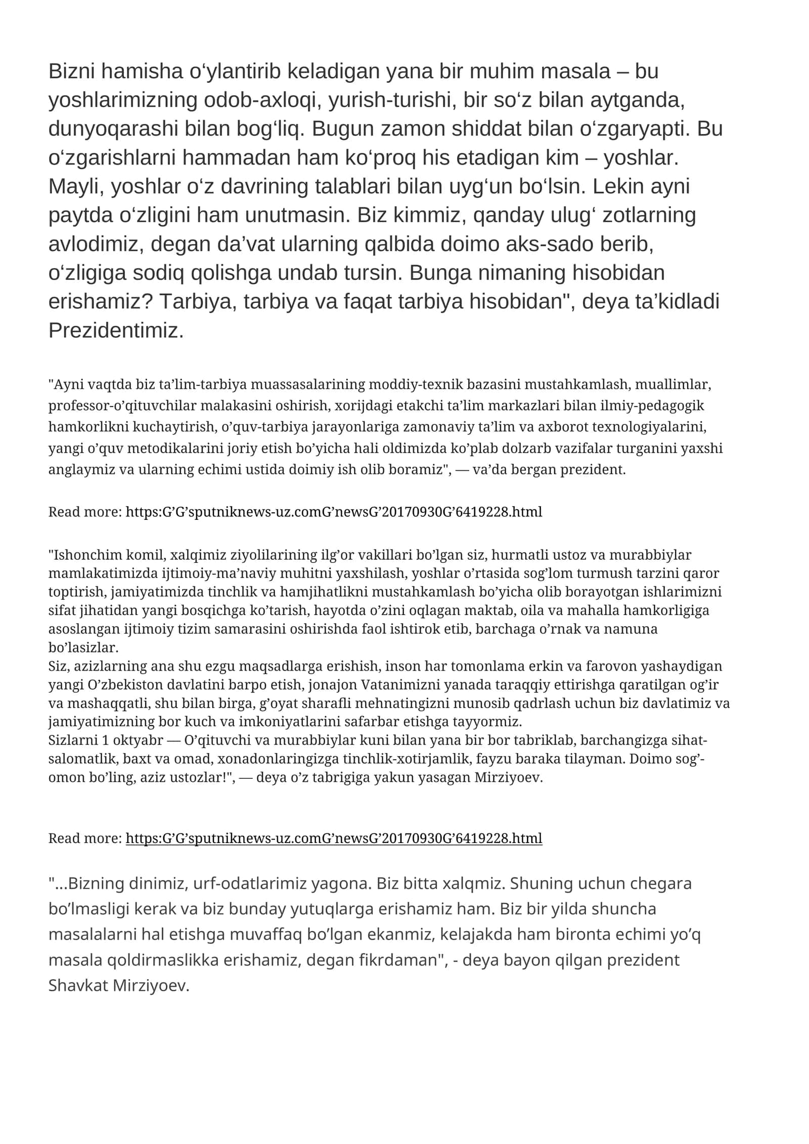 Ta'lim-tarbiya muammosi 1