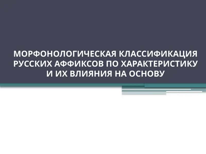 Морфология русского языка 1