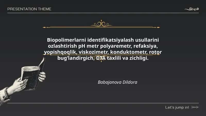 Biopolimerlarni identifikatsiyalash usullari 1
