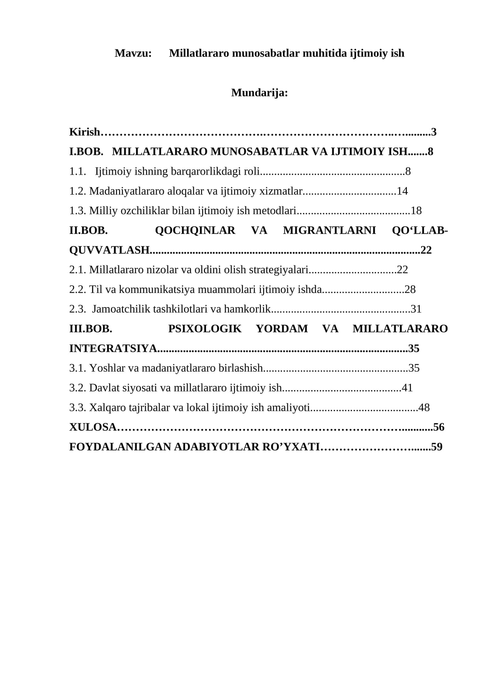 Millatlararo munosabatlar muhitida ijtimoiy ish 1