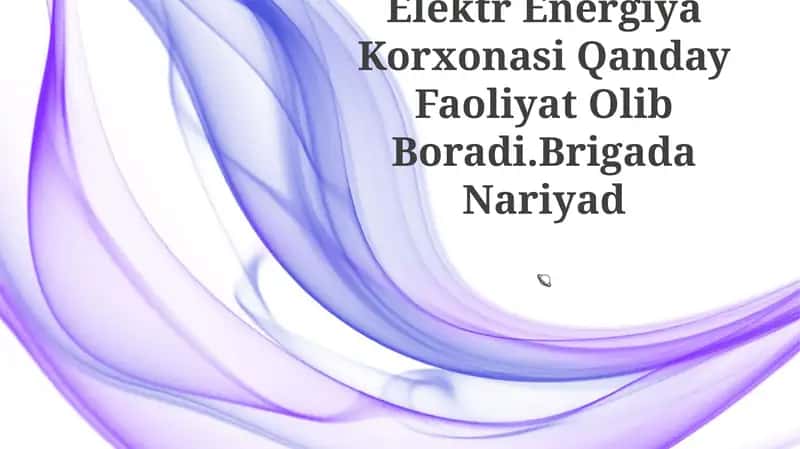 Elektr Energiya Korxonasi 1