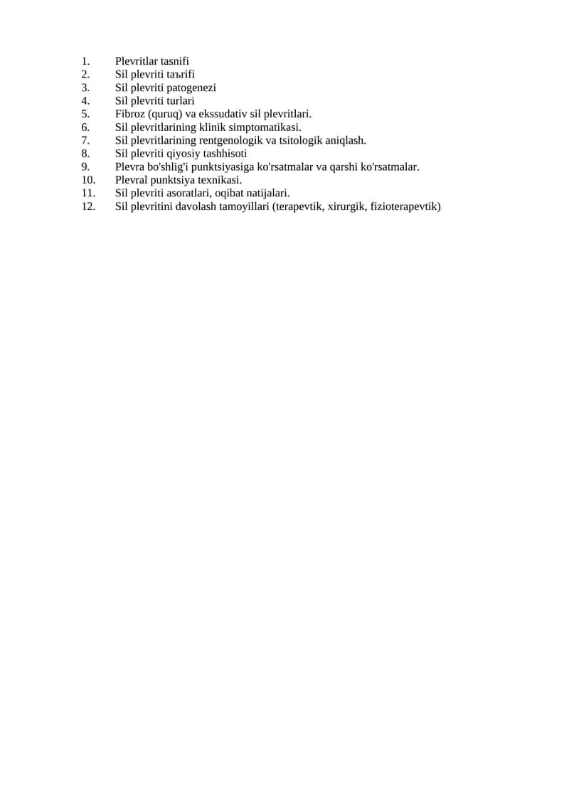 Sil plevritlar haqida 1