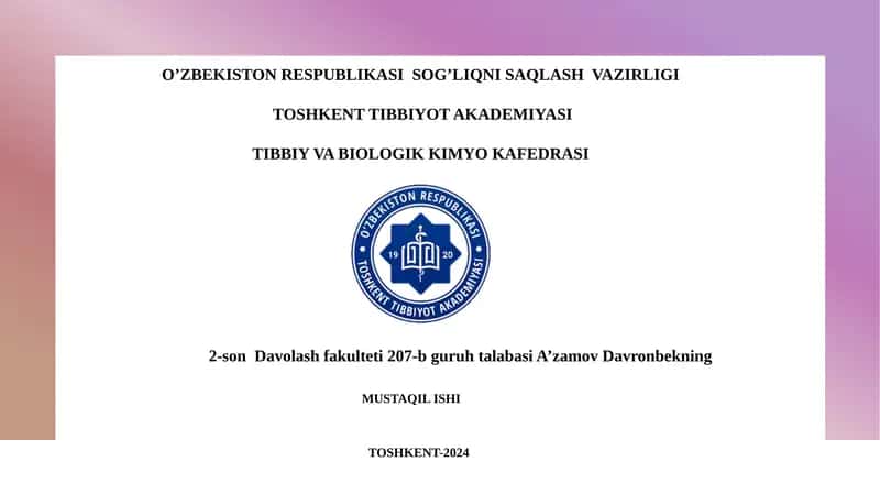 Lipidlarning peroksidlanishi: Asosiy jarayonlar va mexanizmlar 1