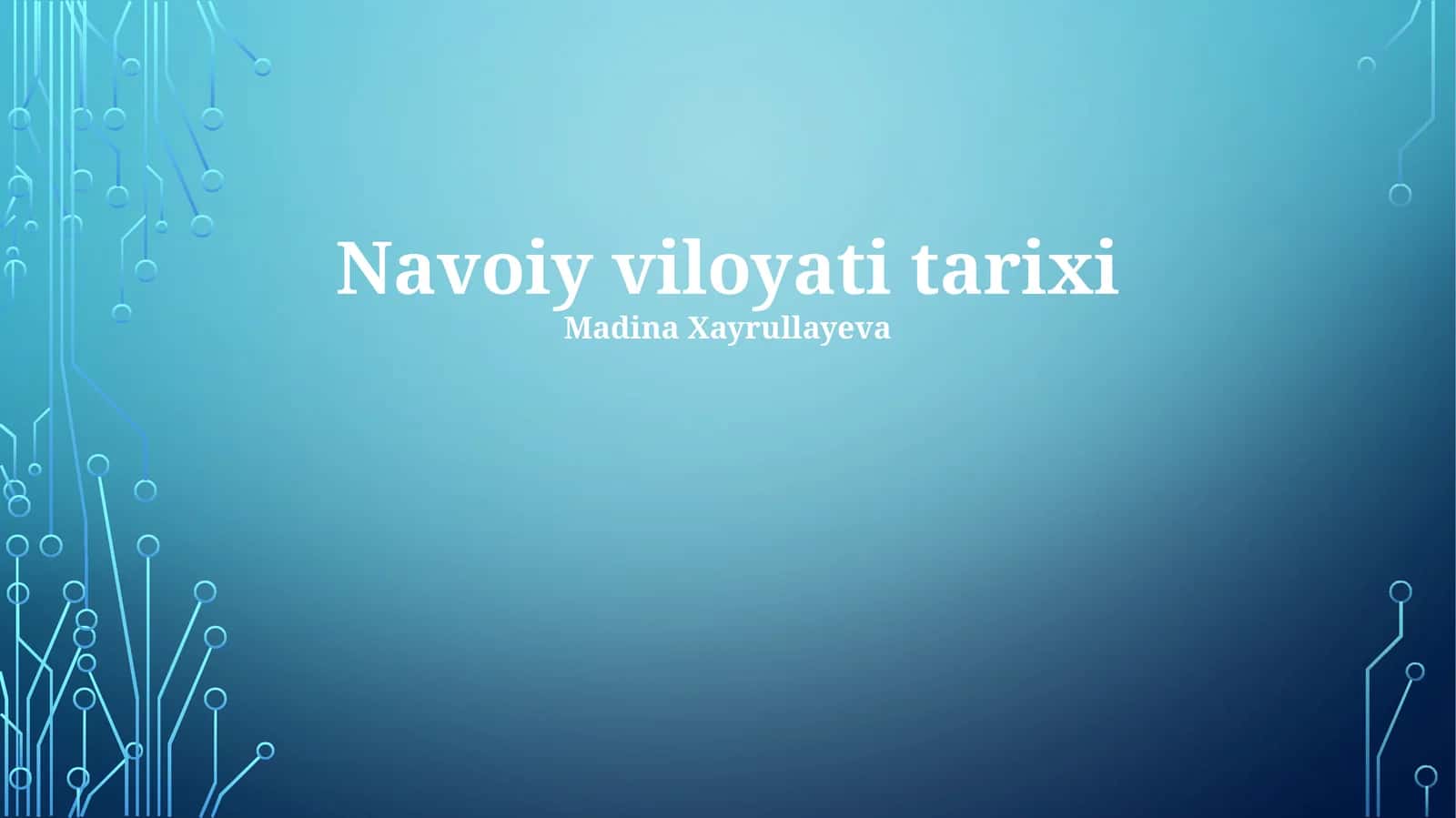 Navoiy viloyati tarixi 1