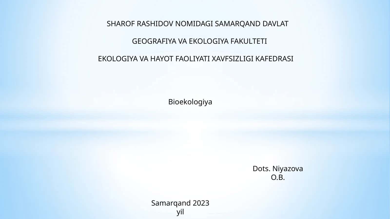Bioekologiya 1
