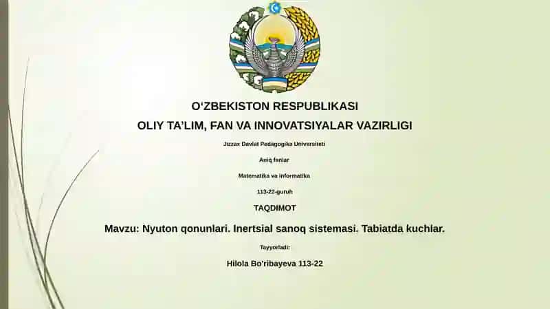 Nyuton qonunlari