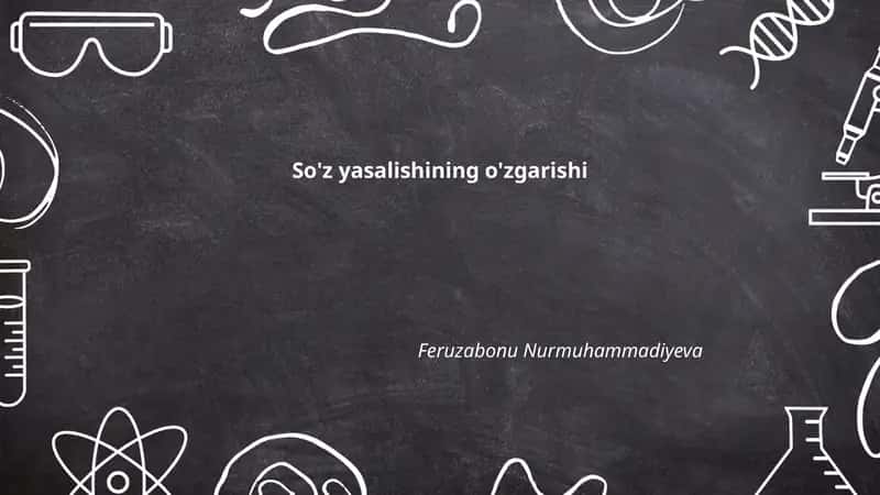 So'z yasalishining o'zgarishi 1