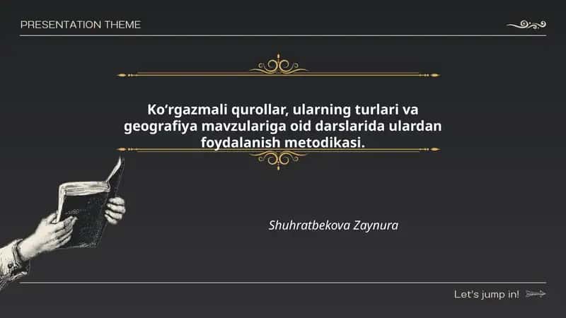 Koʻrgazmali qurollar, ularning turlari va geografiya mavzulariga oid darslarida ulardan foydalanish metodikasi 1