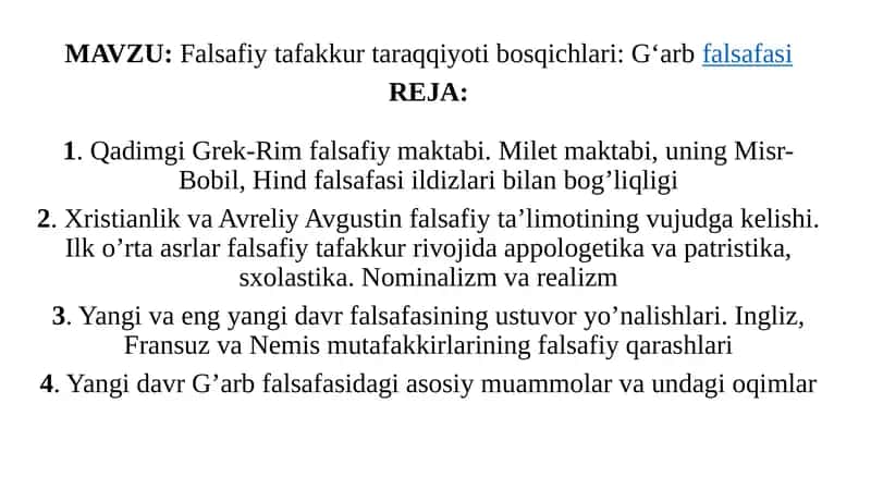 G‘arbfalsafasi 1