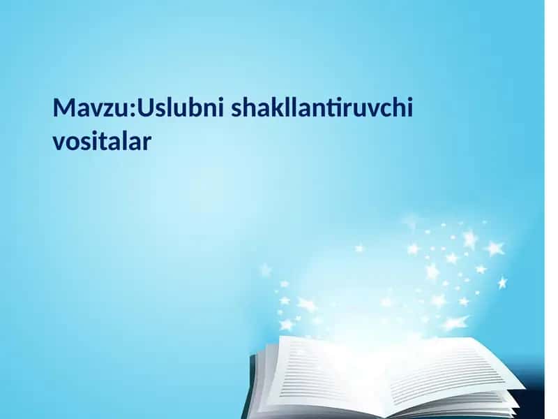 SO‘ZLASHUV USLUBI 1