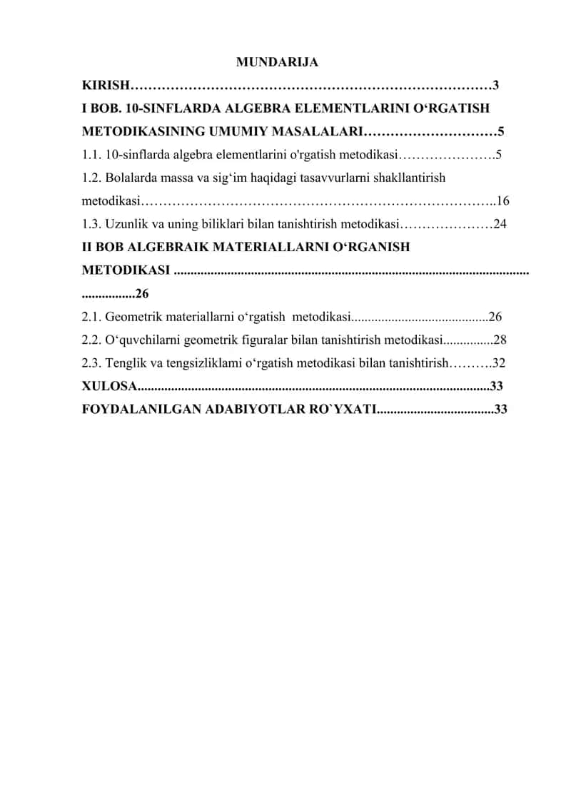10-Sinflarda Algebra Elementlarini Oʻrgatish Metodikasi 1
