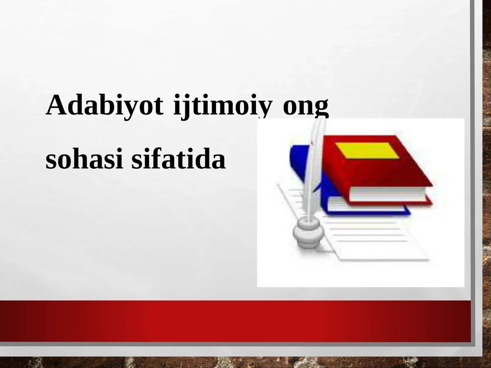 Аdаbiyot ijtimоiy оng sоhаsi sifаtidа 1