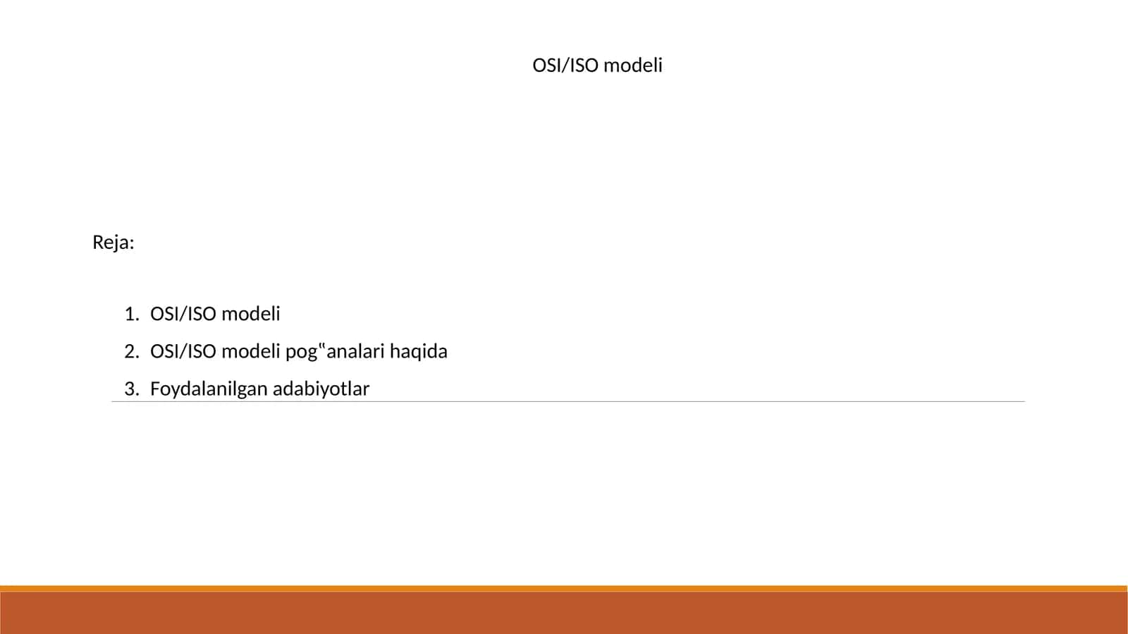 OSI/ISO modeli 1
