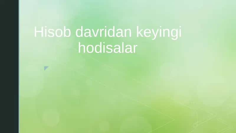 Hisob davridan keyingi hodisalar 1
