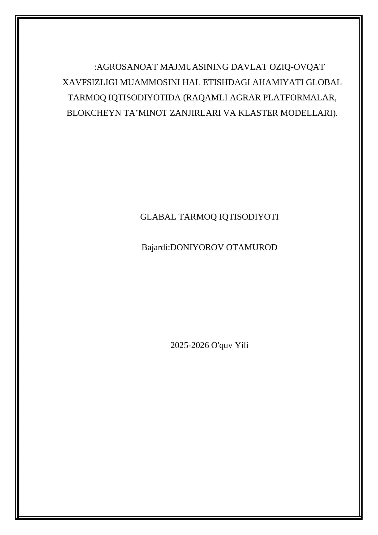 GLABAL TARMOQ IQTISODIYOTI 1