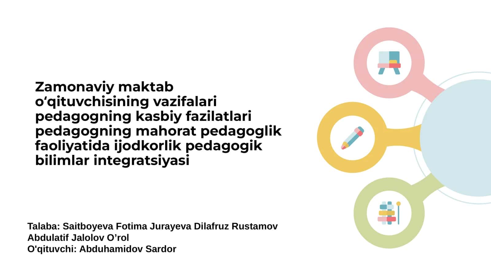 Zamonaviy maktab oʻqituvchisining vazifalari 1