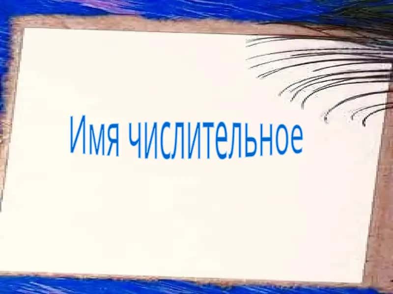 Имя числительное 1