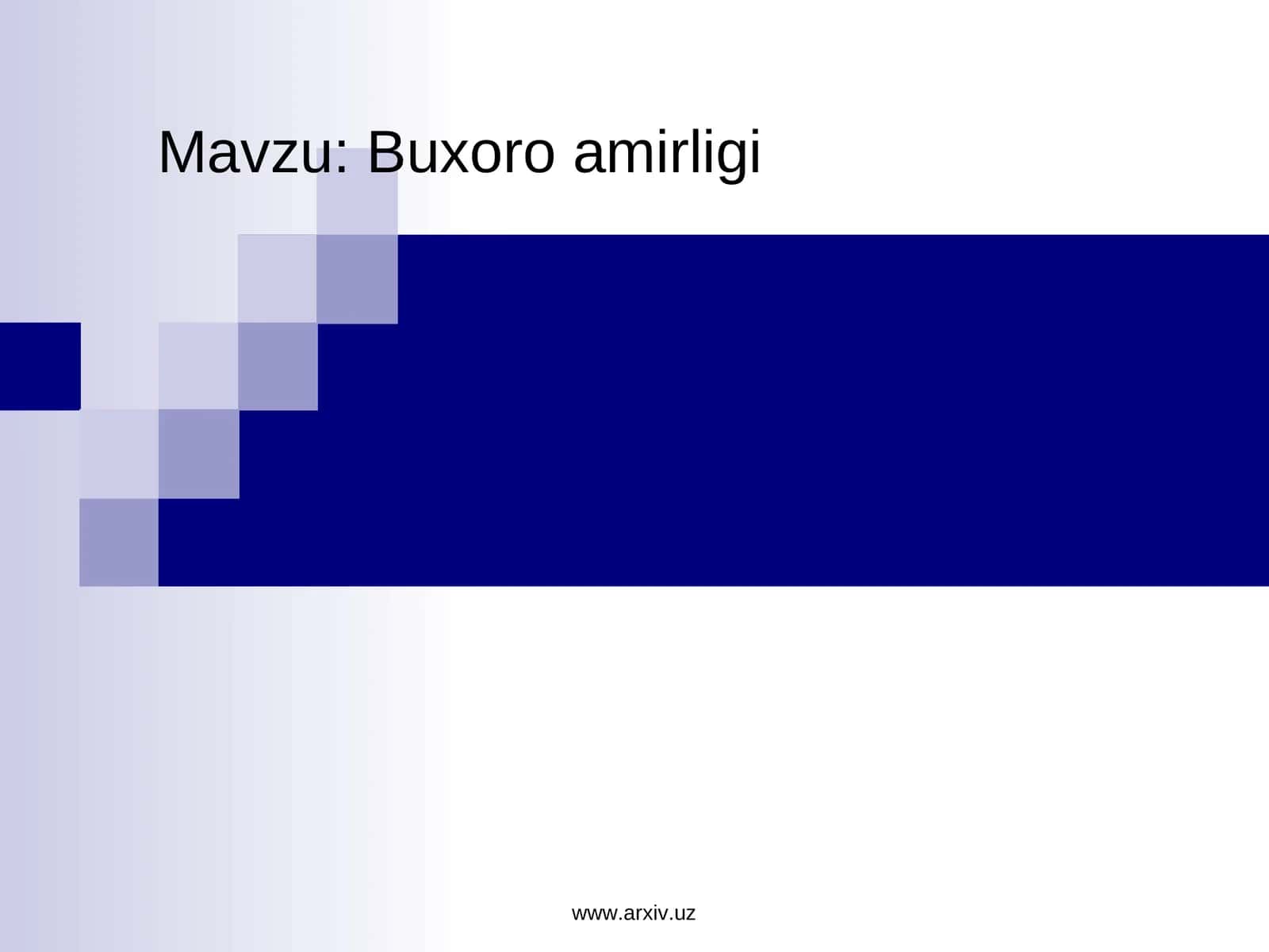 Buxoro amirligi 1