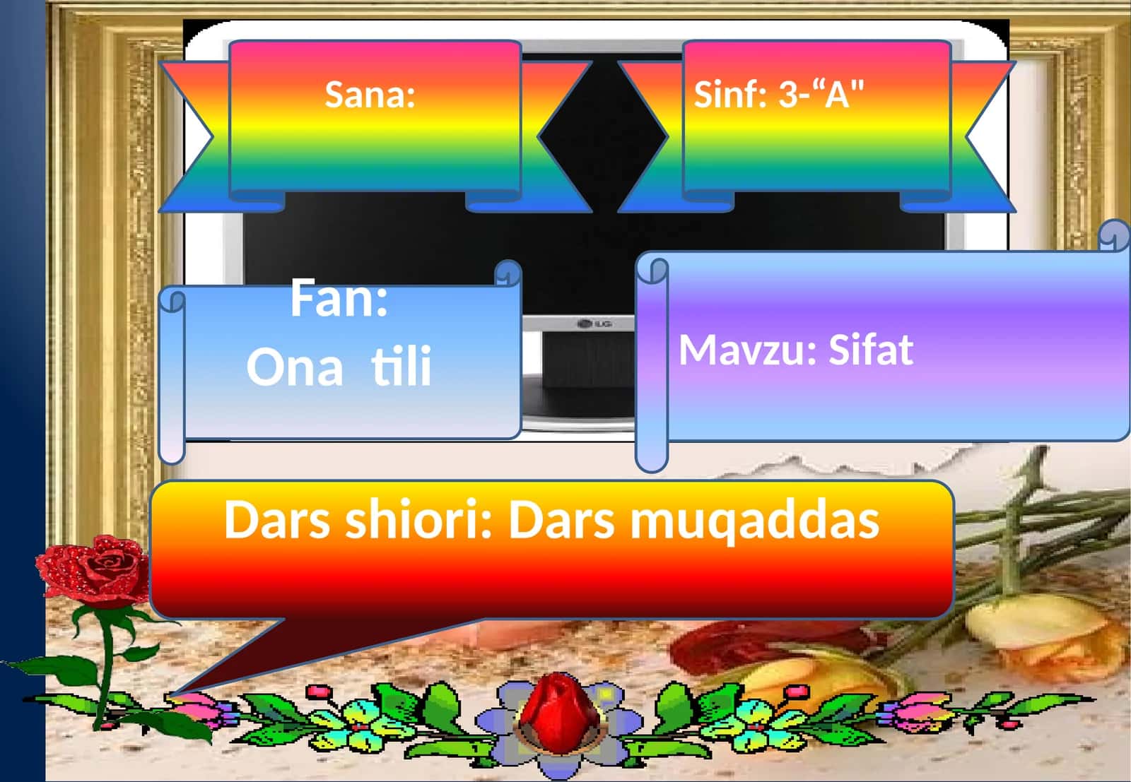 3-sinf Ona tili fanidan Sifat mavzusida dars ishlanma 1