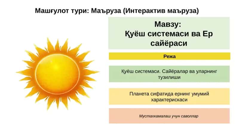 Қуёш системаси ва Ер сайёраси 1