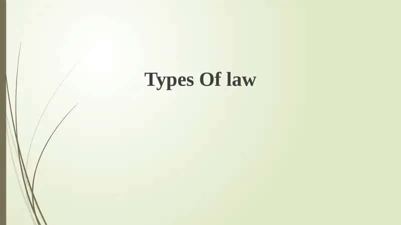 Types Of law 1