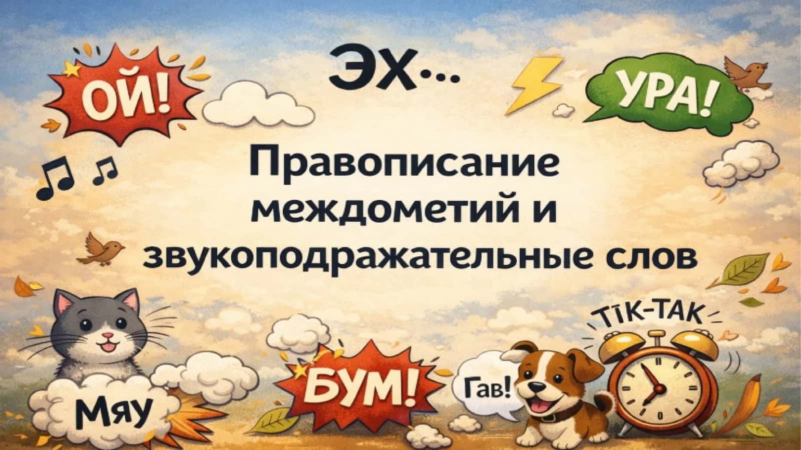 Правописание междометий и звукоподражательных слов 1