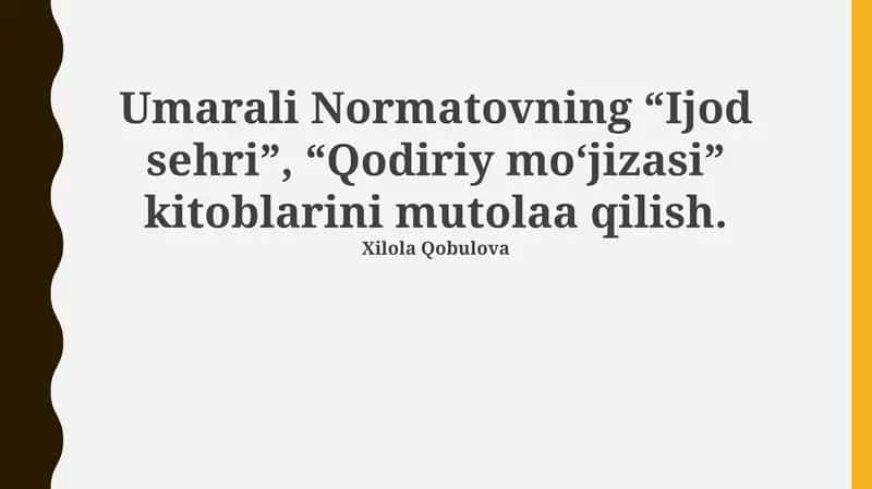 "Ijod sehri", "Qodiriy mo‘jizasi" kitoblari 1