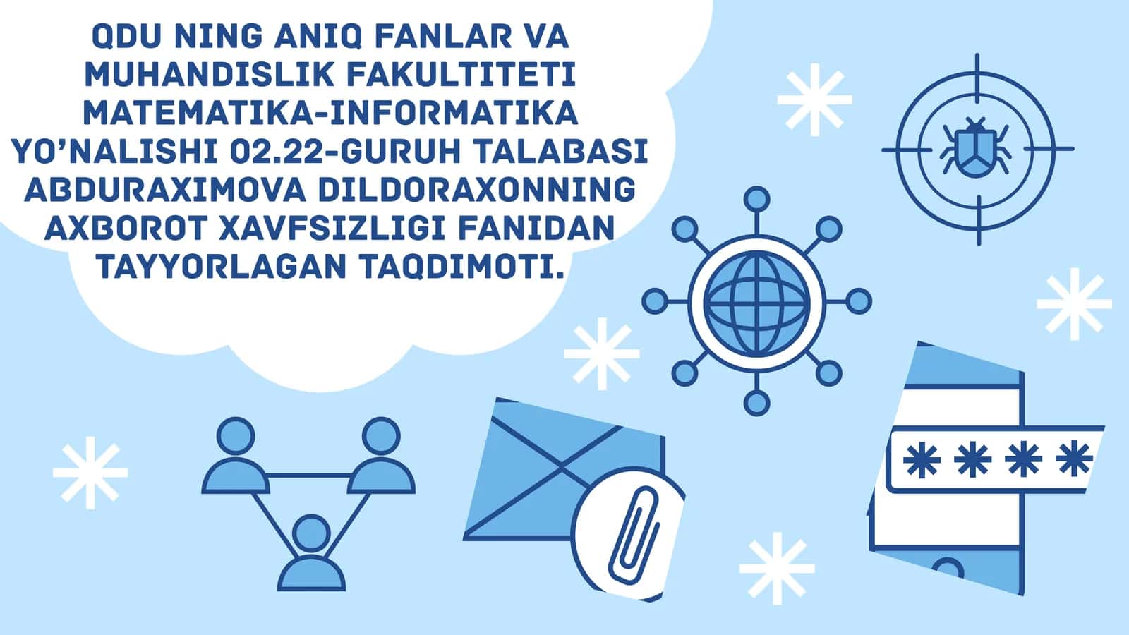 Axborot xavfsizligiga tahdid va uning turlari. 1
