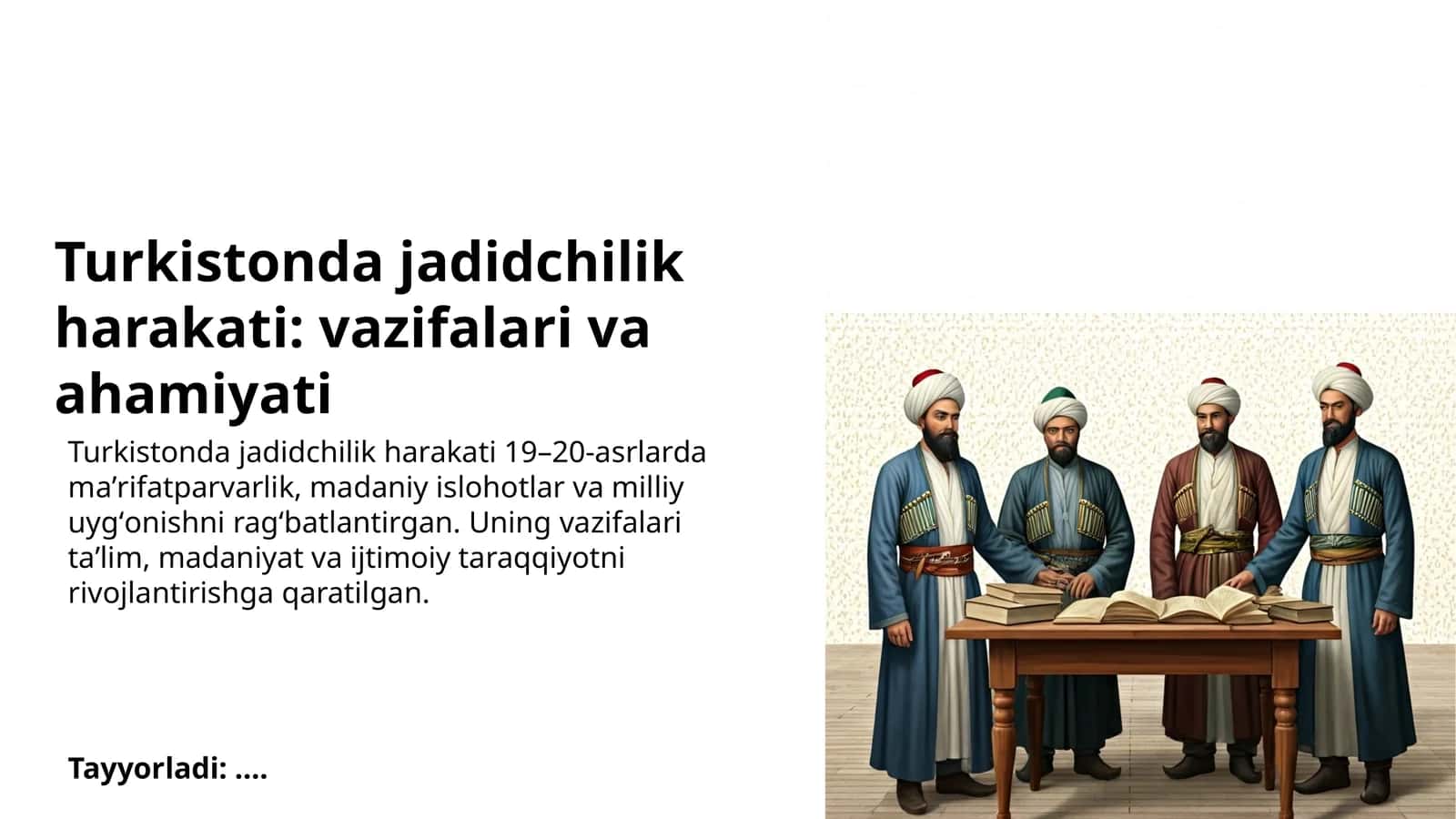 Jadidchilik Harakati Turkistonda 1