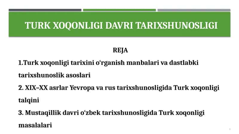 Turk xoqonligi davri tarixshunosligi 1