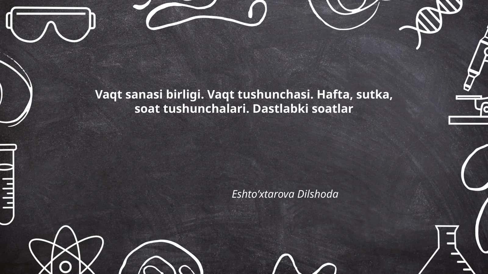 Vaqt sanasi birligi 1